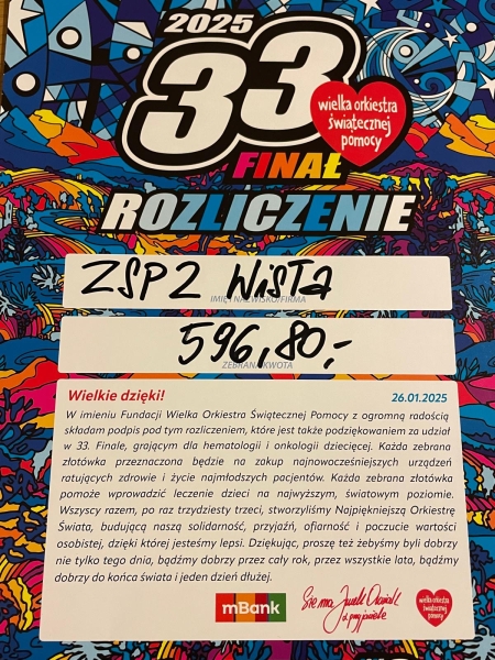 33 Finał WOŚP - 26.01.2025 r.